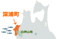 深浦町の所在地マップ