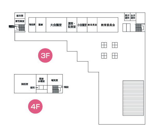 本庁舎3F、4F